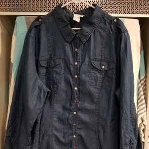 Lightweight denim shirt/dress